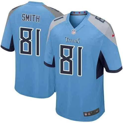 Men Tennessee Titans #81 Jonnu Smith Nike Light Blue Vapor Limited NFL Jersey